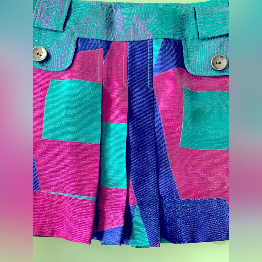 Beautiful Custo Barcelona Pleated Miniskirt in Vibrant Colors 🇪🇸 - Picture 5 of 8
